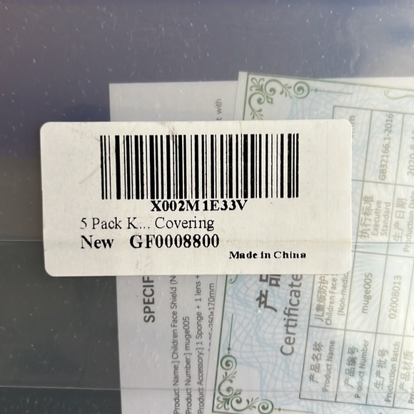 💝 10/$10 💝 NWT 5 Pack Kid’s Face Shields: Direct Splash Protection - Picture 4 of 8